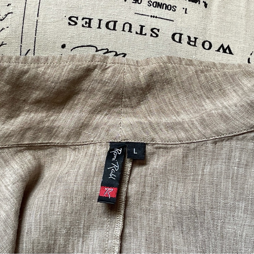 100% linen jacket Roni Rabl L Beige - Picture 7 of 8